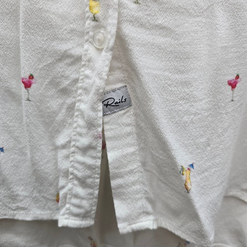 Rails Whitney Cocktail Hour Print Button Up Shirt… - image 4